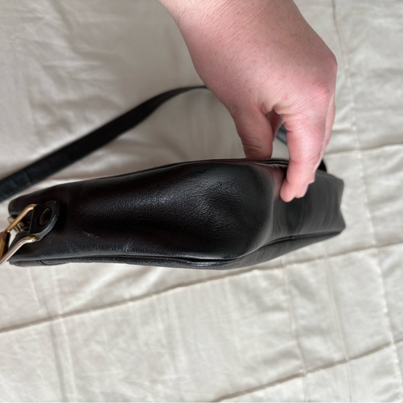 Vintage Christian Dior Black Leather Shoulder Bag – Made in France - Picture 11 of 11